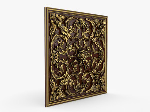 Decorative Ceiling Baroque Style Panel for CNC router 3D Model