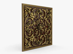 Decorative Ceiling Baroque Style Panel for CNC router 3D Model
