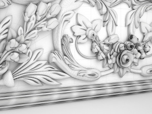 Decorative Ceiling Baroque Style Panel for CNC router 3D Model