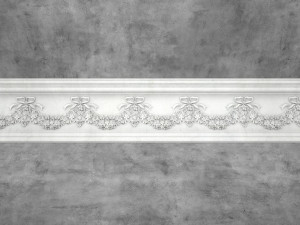 Cornice Antique Decor with Flowers Baroque Style for CNC Modèle 3D