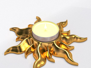 TANGLED SUN TEALIGHT HOLDER 3D Model