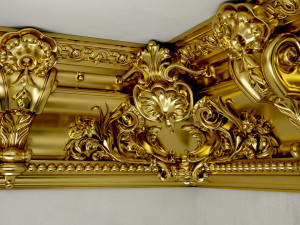 LARGE VICTORIAN CORNICE BAROQUE GYPSUM FOR CNC FABRICATION Model 3D