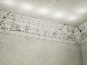 LARGE VICTORIAN CORNICE BAROQUE GYPSUM FOR CNC FABRICATION Model 3D