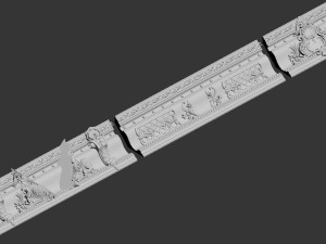 LARGE VICTORIAN CORNICE BAROQUE GYPSUM FOR CNC FABRICATION Model 3D