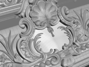 LARGE VICTORIAN CORNICE BAROQUE GYPSUM FOR CNC FABRICATION Model 3D