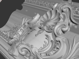 LARGE VICTORIAN CORNICE BAROQUE GYPSUM FOR CNC FABRICATION Model 3D