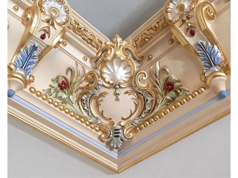 LARGE VICTORIAN CORNICE BAROQUE GYPSUM FOR CNC FABRICATION 3D Model