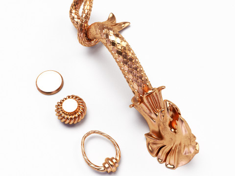 CHINESE DRAGON STYLE FRONT DOOR CABINET HANDLE 3D-Modell