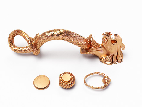 CHINESE DRAGON STYLE FRONT DOOR CABINET HANDLE 3D-Modell