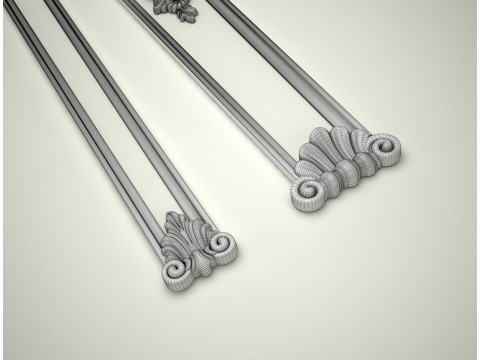 6 pcs-lot CNC 3D STL Bracket Floral Decor for CNC Router Carving Machine Artcam Aspire 3D मॉडल