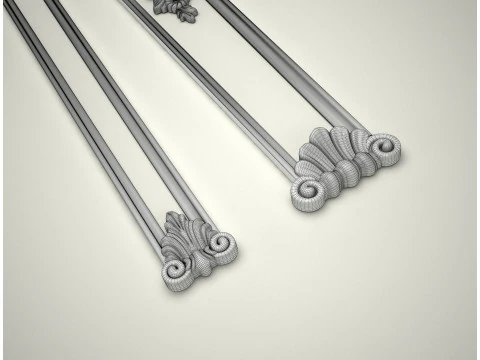 6 pcs-lot CNC 3D STL Bracket Floral Decor for CNC Router Carving Machine Artcam Aspire 3D Model
