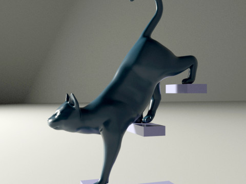 GATO CAT MODERN SCULPTURE Modelo 3D