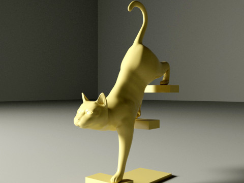 GATO CAT MODERN SCULPTURE 3D मॉडल