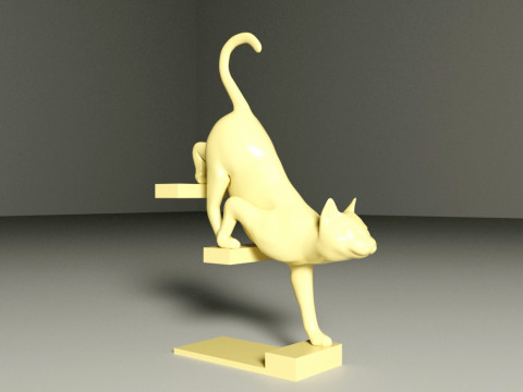 GATO CAT MODERN SCULPTURE 3D मॉडल