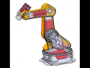 Robot industriale a 5 assi Modello 3D