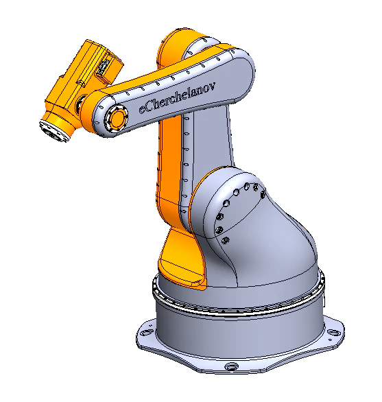 Robot industriale a 5 assi Modello 3D .c4d .max .obj .3ds .fbx .stl .blend 
