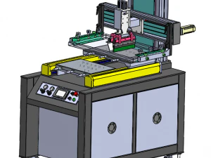 Siebdruckmaschine mit zwei Plattformen 3D Modell