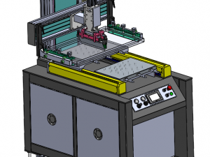 Dual platform screen printing machine 3D Model