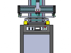 Dual platform screen printing machine 3D Model