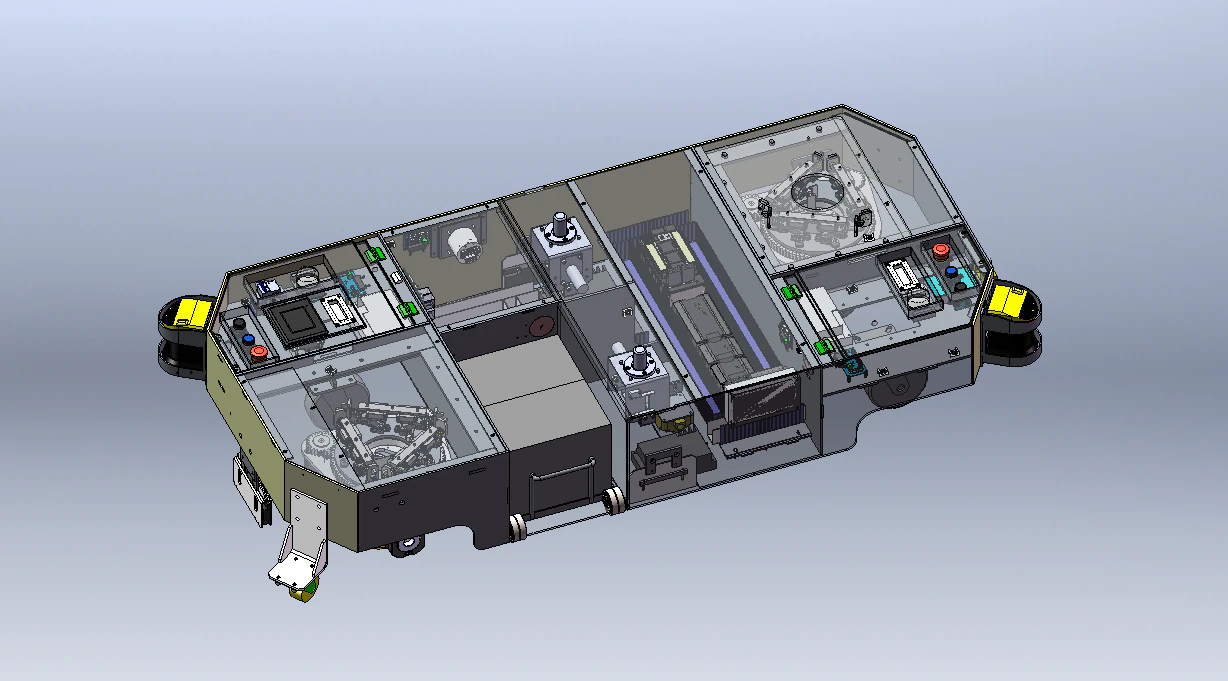 AGV transport vehicle 3D Model .c4d .max .obj .3ds .fbx .stl .blend 