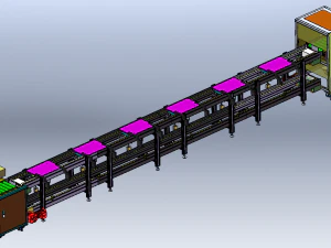 Double-layer High-Speed Chain Assembly Line 3D Model
