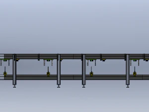 Double-layer High-Speed Chain Assembly Line 3D Model