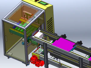 Double-layer High-Speed Chain Assembly Line 3D Model