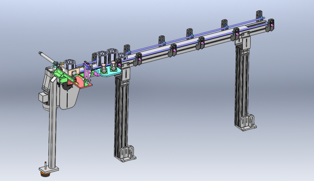 Electric Motor Assembly Conveyor Line Model 3D .c4d .max .obj .3ds .fbx .stl .blend 
