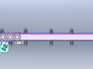 Electric Motor Assembly Conveyor Line Model 3D