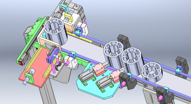 Electric Motor Assembly Conveyor Line 3D Model in Machines 3DExport