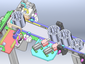 Electric Motor Assembly Conveyor Line Model 3D