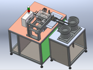 Dual Vibratory Bowl Packaging Machine Model 3D
