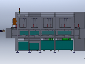 Tunnel-type high-pressure spray cleaning machine 3D-Modell