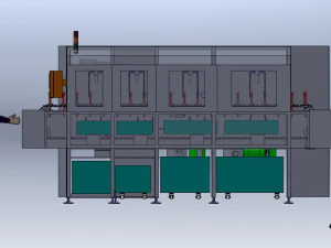 Tunnel-type high-pressure spray cleaning machine 3D Model