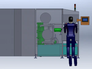 Tunnel-type high-pressure spray cleaning machine 3D Model
