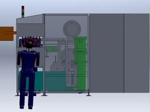 Tunnel-type high-pressure spray cleaning machine 3D-Modell