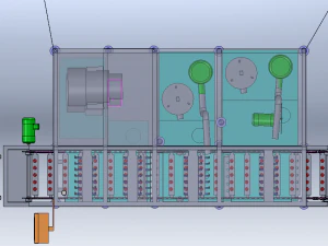 Tunnel-type high-pressure spray cleaning machine 3D Model