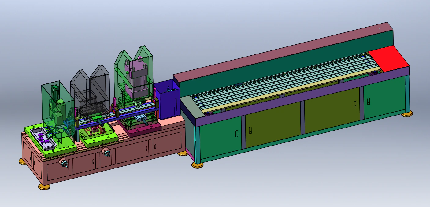 Automatic lock head processing equipment 3D Model .c4d .max .obj .3ds .fbx .stl .blend 