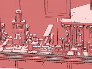 Bank Card Slotting and Chip Implanting Machine 3D Model