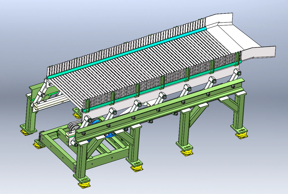 Vibrating Conveyor 3D Model .c4d .max .obj .3ds .fbx .stl .blend 