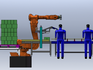 Carton Stacking Machine 3D Model