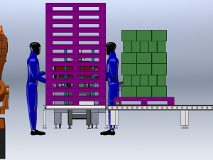 Carton Stacking Machine 3D Model