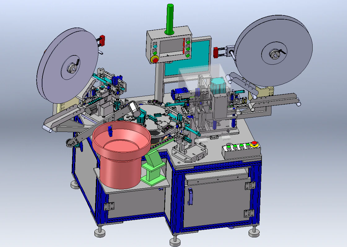 Hardware Automatic Assembly Machine 3D Model .c4d .max .obj .3ds .fbx .stl .blend 