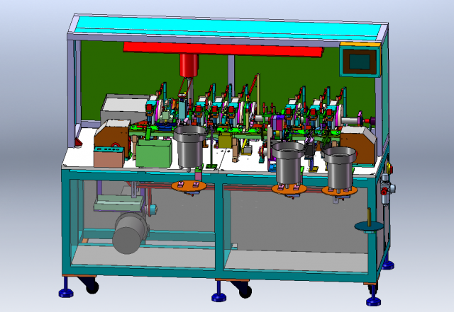 Cam-Driven Assembly Machine 3D Модель .c4d .max .obj .3ds .fbx .stl .blend 