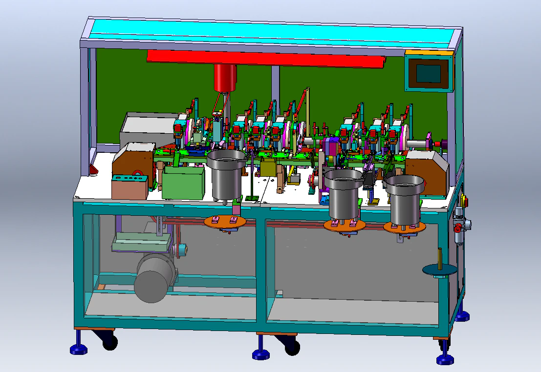 Cam-Driven Assembly Machine 3D Model .c4d .max .obj .3ds .fbx .stl .blend 