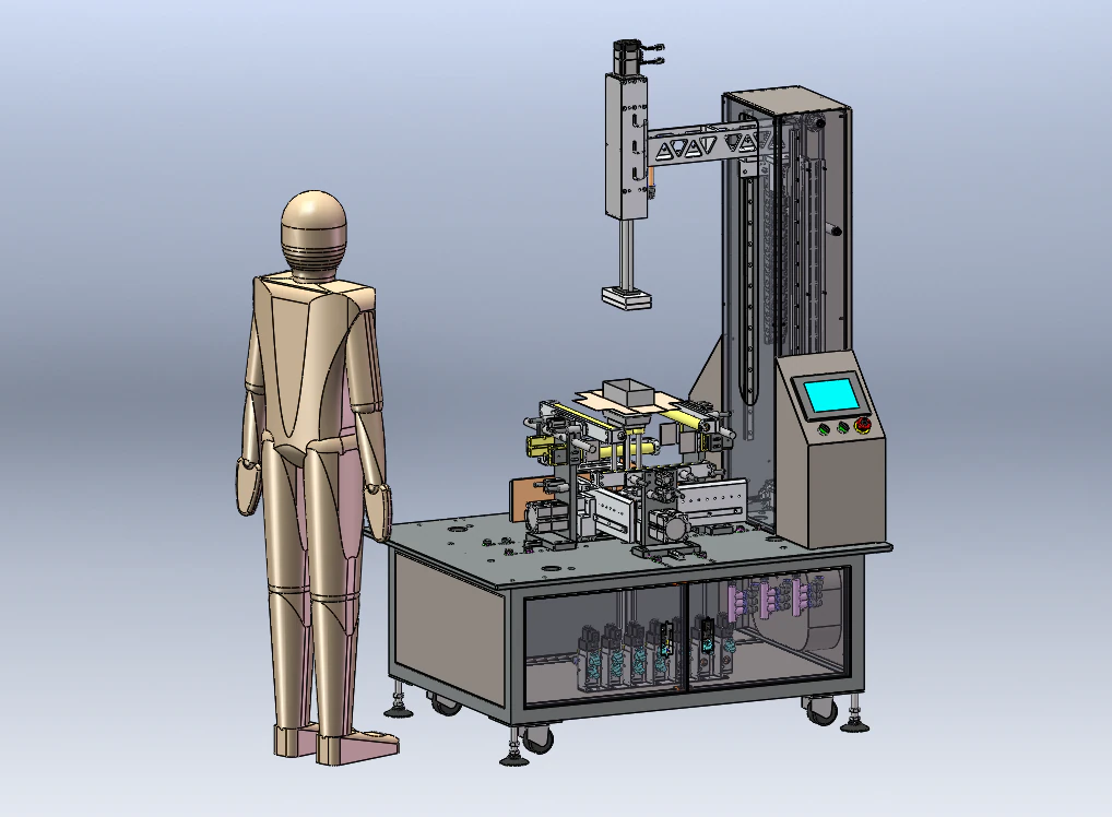Paper Box Packaging Machine 3D Model .c4d .max .obj .3ds .fbx .stl .blend 