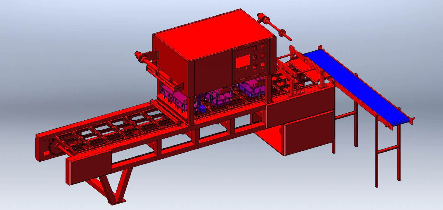 Linear Food Sealing Machine 3D Model .c4d .max .obj .3ds .fbx .stl .blend 