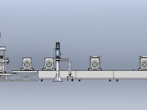 PMS Tractor Conveyor Line 3D Model