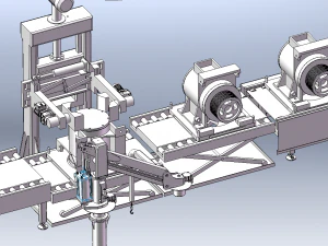 PMS Tractor Conveyor Line 3D Model