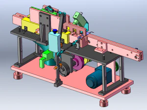 Cam-Driven Pneumatic Dust Removal Machine 3D Model